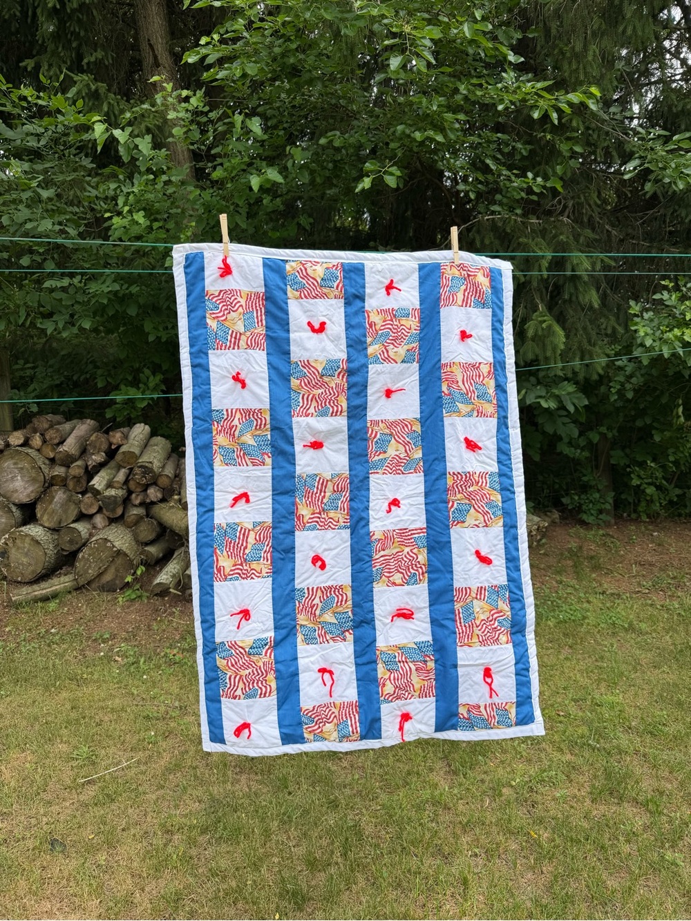 ✨🇺🇸Patriotic🇺🇸✨ Patchwork Lap Quilt
